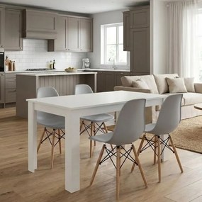 Трапезен комплект 5 части Darlen - Nova TopMebel в бял - сив цвят 125x72x74cm
