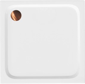 Корито за душ кабина-акрилно Rea Belmond White 80x80 Brush Copper