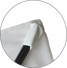 Бежов градински чадър с LED осветление 3 x 3 м