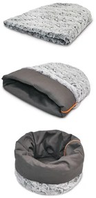 Сиво легло за домашни любимци ø 45 cm Snuggle Bed 3in1 Husky Grey L – P.L.A.Y.