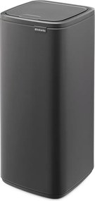 Тъмносиво стоманено кошче за боклук отваряне с докосване 30 l Bo Touch – Brabantia