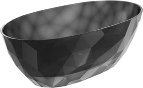 Mexen Orax черна самостоятелна вана прозрачна 170 x 80 см, хромиран клапан