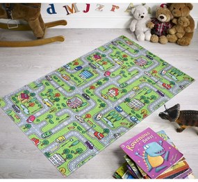Зелен детски килим 120x180 cm Green Neighborhood – Vitaus