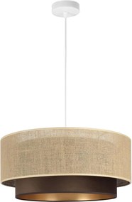 Полилей на кабел SARTA 1xE27/60W/230V Ø 45 см кафяв/юта