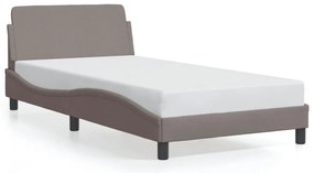 373129 vidaXL Рамка за легло без матрак, таупе, 100x200 см, плат