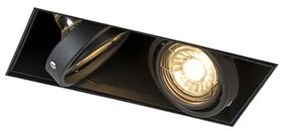 Интелигентен вграден прожектор черен с 2 WiFi GU10 Trimless - Oneon 2