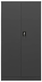 335973 vidaXL Заключващ се шкаф, антрацит, 90x40x180 см, стомана