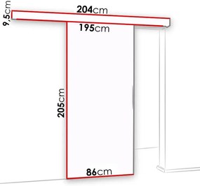 Плъзгаща се врата Malibu Plus-Karudi-Дължина: 86 cm