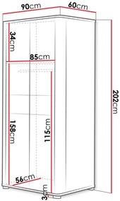 Гардероб Fill Двукрилен