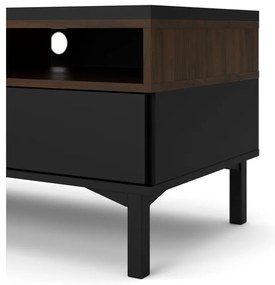 Черна маса за телевизор 156x48x48 cm Roomers – Tvilum