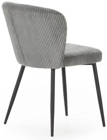 Сиви велурени трапезни столове в комплект 4 бр. Megan – Marckeric