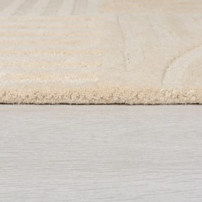 Бежов вълнен кръгъл килим ø 160 cm Zen Garden - Flair Rugs