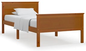322189 vidaXL Рамка за легло, меденокафява, бор масив, 100x200 см