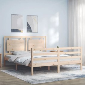 3194056 vidaXL Рамка за легло с табла 5FT King Size масивно дърво