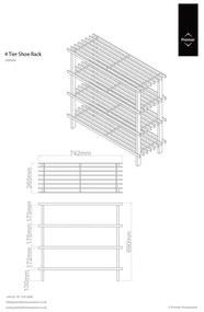 Стелаж за обувки в естествен цвят - Premier Housewares