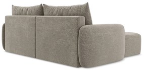 Бежов разтегателен ъглов диван с място за съхранение (ляв ъгъл) Kalena – Makamii