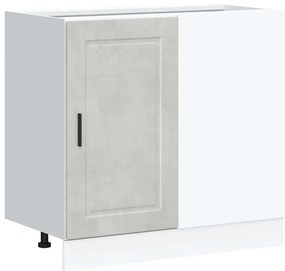854302 vidaXL Кухненски шкаф Porto, бетонно сив, инженерно дърво