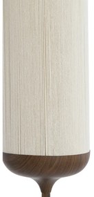 Тъмнокафява подова лампа с текстилен абажур (височина 159 cm) Dania – Light &amp; Living