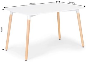 Модерна маса за хранене в бяло