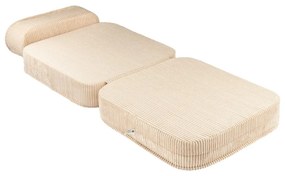 Светлокафяв детски стол от рипсено кадифе Flip – Wigiwama