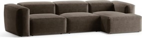 Кафяв ъглов диван (десен ъгъл) Bergamo – Cosmopolitan Design