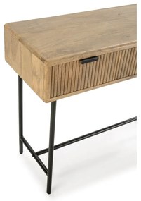 Конзолна маса от масивно манго в естествен цвят 38x100 cm Mundra – MOME