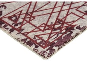 Червен и кремав миещ се килим 230x160 cm - Vitaus