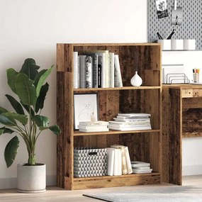 857842 vidaXL Библиотека, старо дърво, 80x24x109 см, инженерно дърво