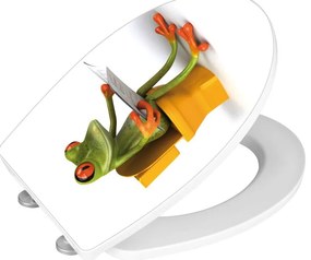 Лесно затваряща се тоалетна седалка Новини, 45 x 38,8 cm Frog - Wenko