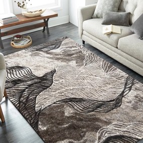 Изискан кафяв килим с интересен орнамент Ширина: 160 см | Дължина: 220 см