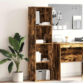 857880 vidaXL Библиотека, опушен дъб, 40x30x152 см, инженерно дърво