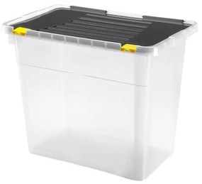 Кутия за съхранение DRAGON 72 л черна/прозрачна