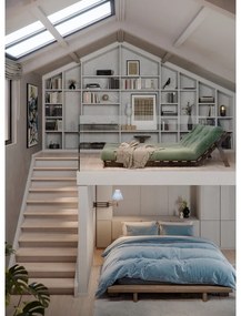 Сив разтегателен диван 160 cm Roots - Karup Design