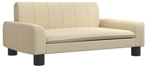 3196268 vidaXL Детски диван, кремава, 70x45x30 см, текстил