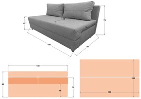 Разтегателно канапе Ками