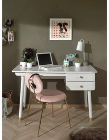 Бяла детска работна маса от борова дървесина Billy - Vipack