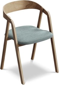 Син трапезен стол от масивна дървесина Erika – Makamii