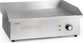 Klarstein Grillmeile 3000GR, електрическа скара, 3000 W, плоча за скара, 54.5 x 35 см, гладка/ребра
