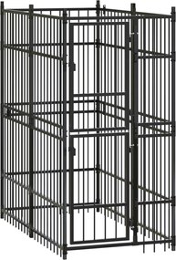 171472 vidaXL Дворна клетка за кучета, стомана, 1,84 м²