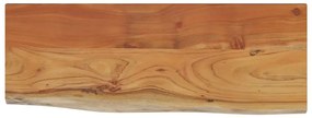 370223 vidaXL Стенен рафт, 50x20x2,5 см, правоъгълен, масив акация, жив ръб