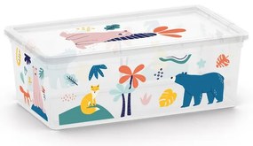 Бяла пластмасова детска кутия за съхранение 34x19x12 cm C Box Style – KIS