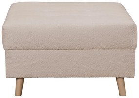 Бежова табуретка от плат bouclé Ariella - Ropez