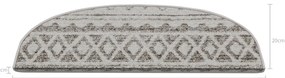 Кремави килимчета за стълби в комплект от 16 части 20x65 cm Cottage Warmth - Vitaus