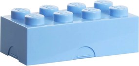 Светлосиня пластмасова детска кутия за съхранение 20x10x7 cm – LEGO®