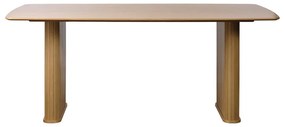 Маса за хранене с дъбов плот 100x190 cm Nola - Unique Furniture