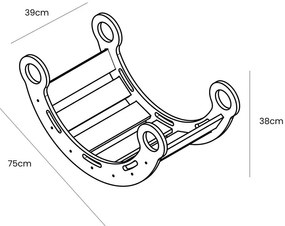 Люлка от масивен бор в естествен цвят 39x75x38 cm Montessori – Meowbaby