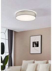 Сиво LED осветително тяло за таван с текстилен абажур ROMAO – EGLO