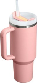Прасковен термос със сламка от неръждаема стомана 1,18 l Quencher H2.O FlowState™ Tumbler Peach Rose – Stanley