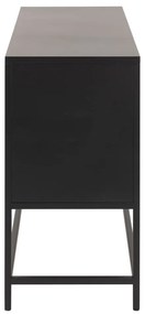 Черен метален нисък скрин 125x75 cm Newcastle – Actona