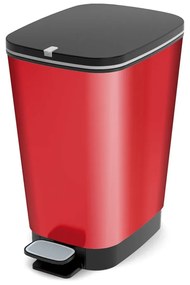 Червено пластмасово кошче за боклук с педал 25 l Chic Bin – KIS